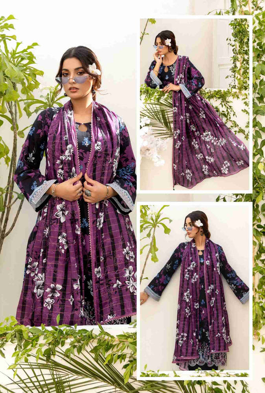 Elaya Zohra Printkari Unstitched 3 Pcs EP-00836