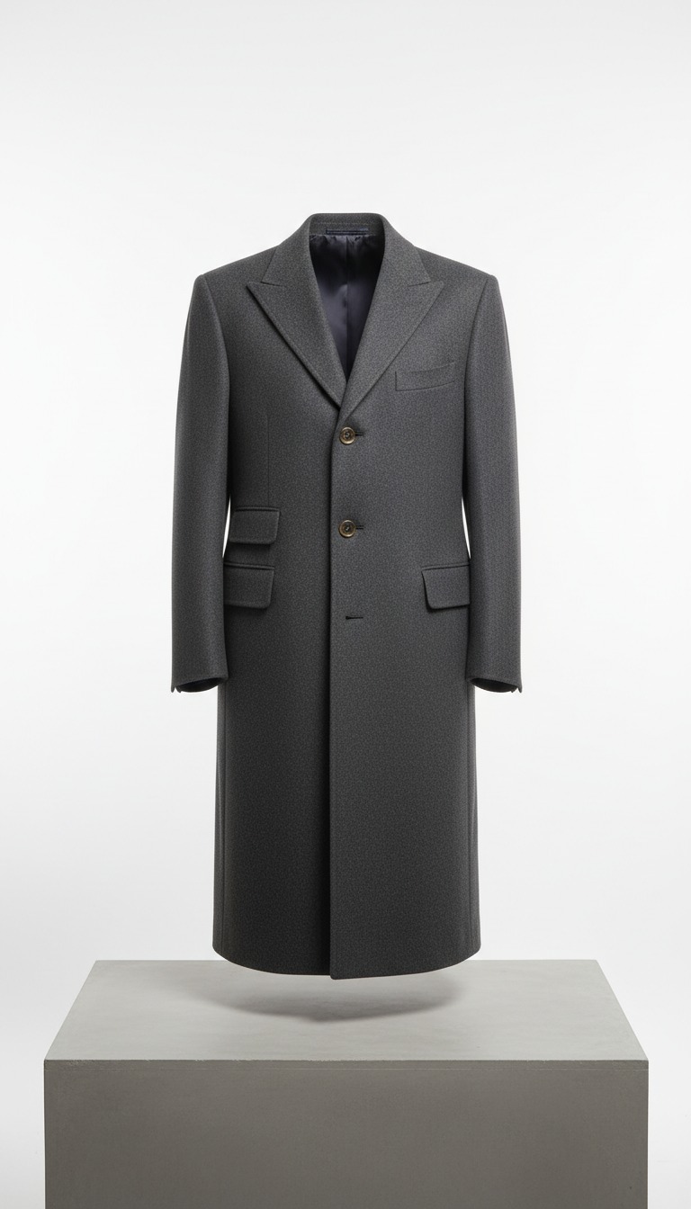 Italian Wool Tailored Overcoat